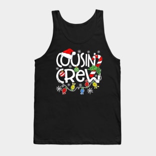 Christmas Cousin Crew Funny Red Plaid Matching Pajama Tank Top